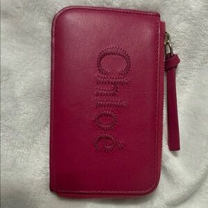 Chloe Pink Leather Wallet